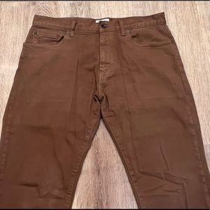 Todd Snyder Slim Fit Stretch 5 Pocket Chino Pants in Pecan / Brown Mens 31x30